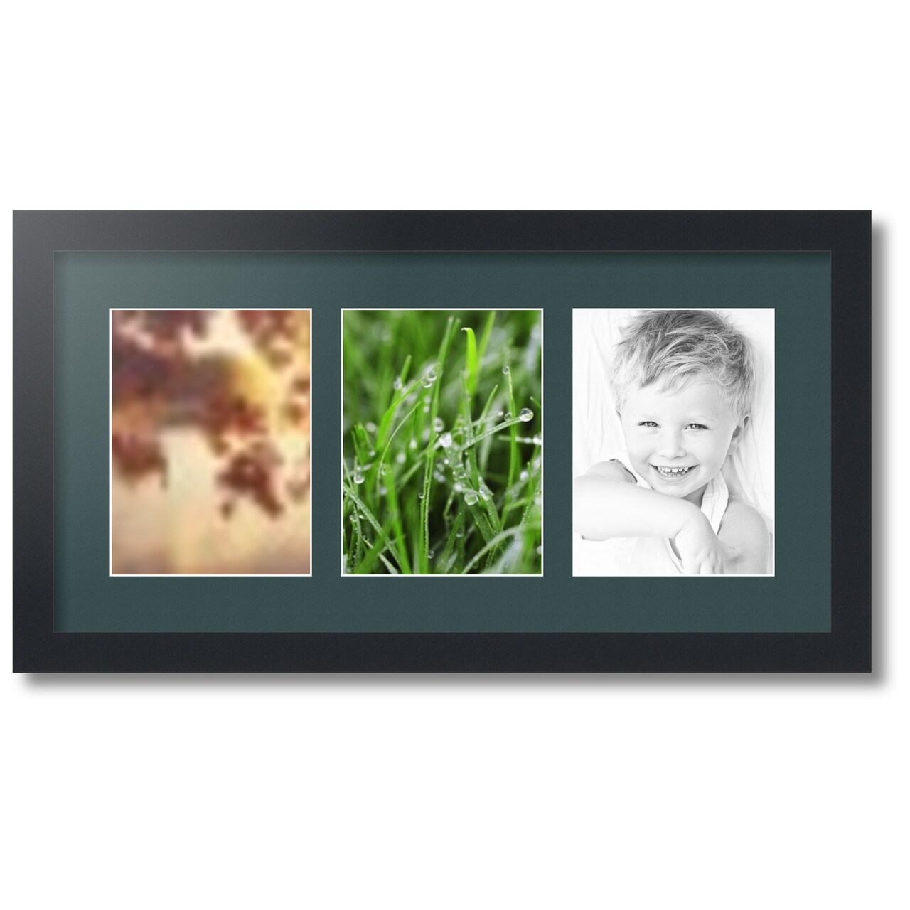 ArtToFrames Collage Photo Picture Frame with 3 - 6x8 inch Openings, Framed in Black with Over 62 Mat Color Options and Plexi Glass (CSM-3926-782)